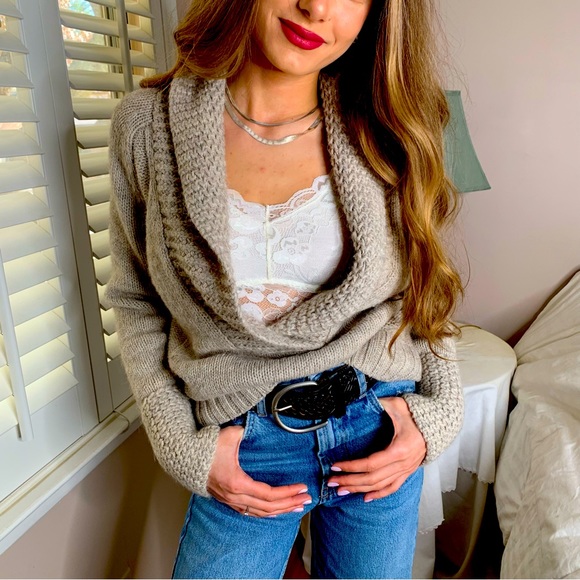 Anthropologie Sweaters - 4 XS-L Anthropologie Cozy Sexy Ivory Winter White Oatmeal Knit Warm Sweater